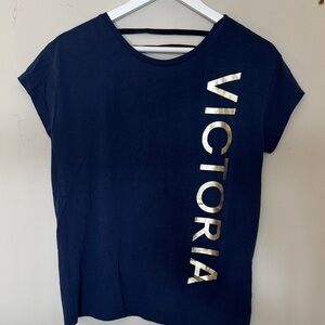 Victoria's Secret Navy Top with Gold Accents